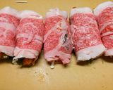 青じそドレッシングで牛肉巻き作り方2写真