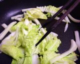 白菜の鮭入り卵あんかけ 中華風作り方2写真