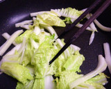 白菜の鮭入り卵あんかけ　中華風作り方2写真