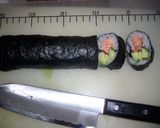 鮭とアボガドの巻き寿司作り方4写真