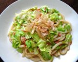 簡単！青じそ風味の～レンジで焼きうどん♬作り方5写真
