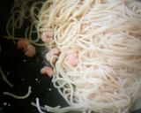 にんにく風味・小エビとしそのスパゲティ作り方6写真