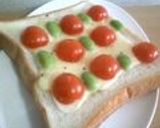 枝豆＆トマトのカラフル♪チーズトースト作り方5写真