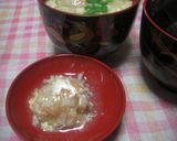 焼鮭あらほぐし入り蓮根餅の溶き玉汁作り方7写真