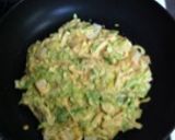 白菜のもちキムチーズお好み焼き作り方3写真