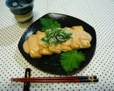 豆腐ステーキ✿青じそ明太とろろんソース作り方5写真