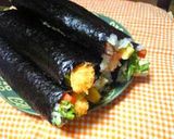 ラップで簡単♪巻き寿司作り方9写真