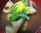 れんこんのみそ汁♪作り方4写真
