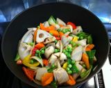 酢豚風？厚揚げと蓮根の彩り甘酢炒め☆作り方9写真