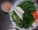 ツナと長いもの生春巻作り方1写真