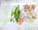 アスパラとホタテの炒め物（中華風）作り方1写真