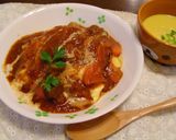 残り物→おしゃれランチ！　オムシチュー☆作り方5写真
