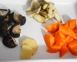 鶏手羽と金時豆、根菜の煮込み作り方3写真