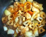 ドレッシングで簡単☆鶏と野菜の甘酢風味作り方5写真
