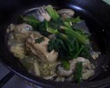 牡蠣とほうれん草のパスタ作り方6写真