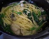 牡蠣とほうれん草のパスタ作り方7写真