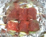 長ネギの牛肉巻き串焼き作り方4写真