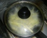 さつまいもと玉ねぎの炒め蒸し作り方3写真