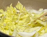 春野菜の回鍋肉を葛切りにかけて作り方4写真