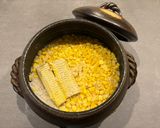 塩麹とあご出汁が染みる✿とうもろこしご飯作り方5写真