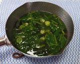 夏野菜♪🍅オクラ・トマト・ほうれん草のかき玉汁✨作り方5写真