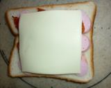 魚肉ソーセージキムチーズトースト作り方3写真