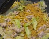 豚肉とキャベツのワンポット和風パスタ作り方4写真