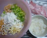 お好み焼き☆おやつや軽食に…ごはん入り作り方1写真