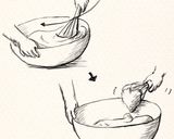 カフェ風豆腐入りパンケーキ作り方3写真