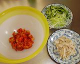 おつまみに！鶏皮のキムチ和え作り方1写真