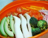 シリコンスチーマーで簡単蒸し麺☆作り方2写真