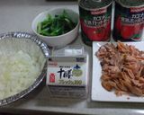鮭とほうれん草のトマトクリームパスタ作り方1写真