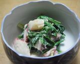 ＊タコ＆ほうれん草のマヨわさび和え＊作り方3写真