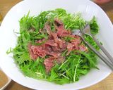 水菜と生ハムのサラダ作り方4写真