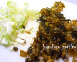 焼さけあらほぐしで高菜チャーハン作り方2写真