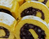 ★低糖質‼おからで作る粒あんロールケーキ作り方9写真