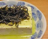豆腐のつまみ（塩昆布＆オリーブオイル）作り方1写真