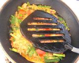 キムチとトマト味の餅入り韮のお好み焼き作り方6写真