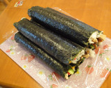 簡単 節分の恵方巻き サラダ巻き☆コツ有作り方7写真