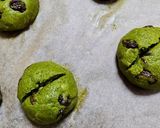 ★低糖質‼アーモンドのレーズン抹茶ぱん♪作り方5写真