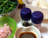 我が家の定番♥和風ほうれんそう炒飯♥作り方1写真