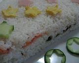 鮭フレークでケーキ寿司*ひなまつりにも♪作り方4写真