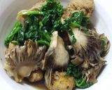 春待ち　舞茸とがんもと菜花の含め煮作り方8写真