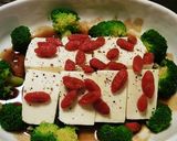 塩豆腐とブロッコリーのサラダクコの実添え作り方4写真