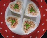 バレンタイン♪ハート型さけおにぎり作り方4写真