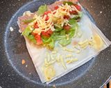 春巻きの皮でパリパリピザタコスバーガー風作り方21写真