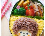 そぼろdeアフロちゃん＊キャラ弁作り方4写真