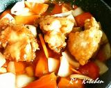 残り物レシピ☆唐揚げで酢鶏作り方4写真