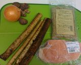 ごぼうと鶏肉・レンズ豆のスープ煮作り方1写真