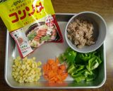 お弁当の彩りに♪ツナピーコンソメ✽作り方1写真